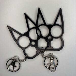 CAT EARS, SAFETY CAT KNUCKLES keychain - package of 2